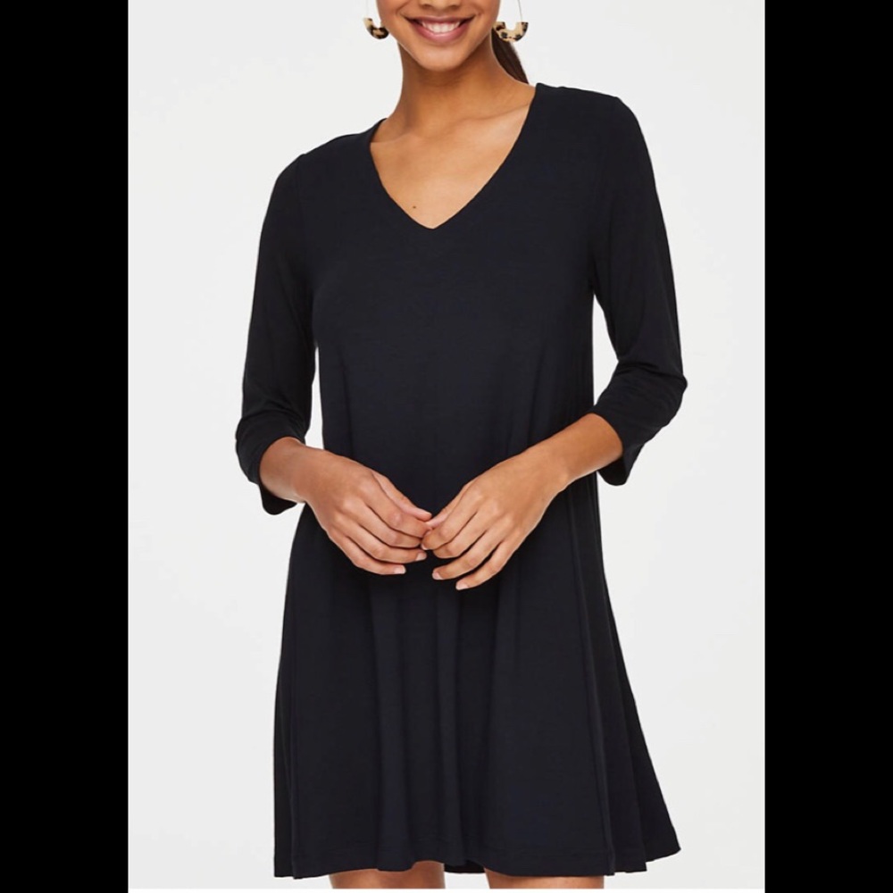 {LOFT} Black Swing Dress. Size Medium.
